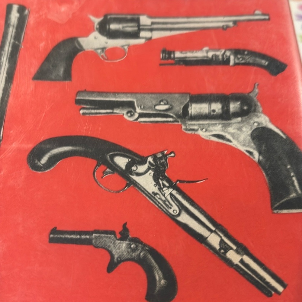 Vintage Red Gun Illustration Poster